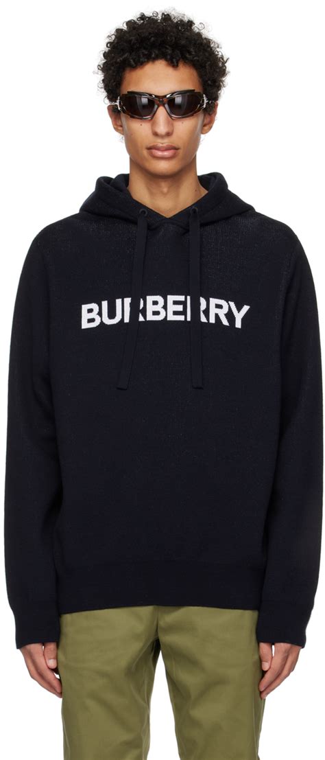 navy burberry hoodie|authentic Burberry hoodie.